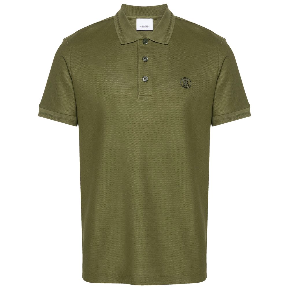 Burberry Green Cotton Polo Men's Shirt