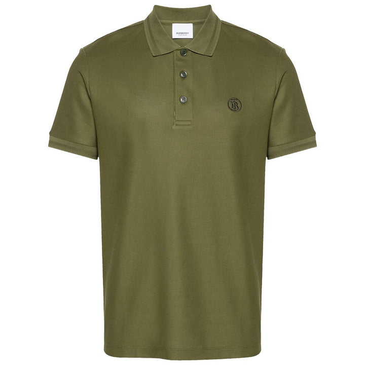 Burberry Green Cotton Polo Men's Shirt