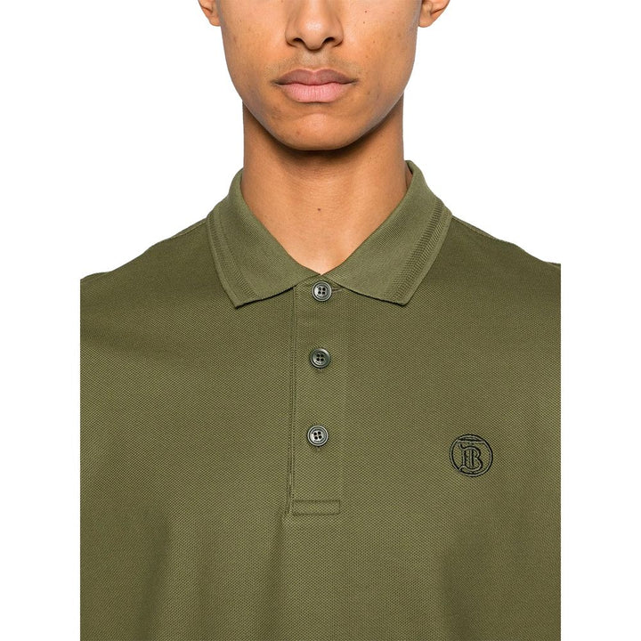 Burberry Green Cotton Polo Men's Shirt