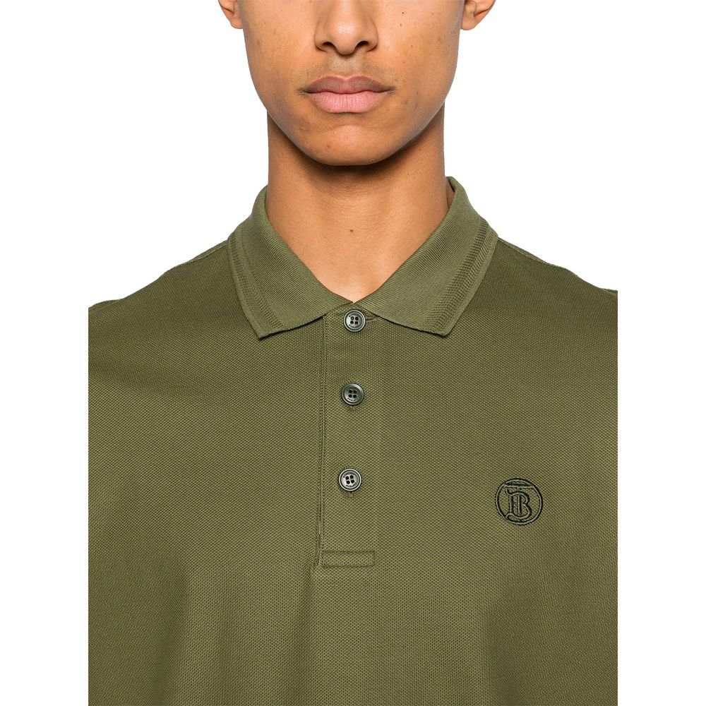 Burberry Green Cotton Polo Men's Shirt