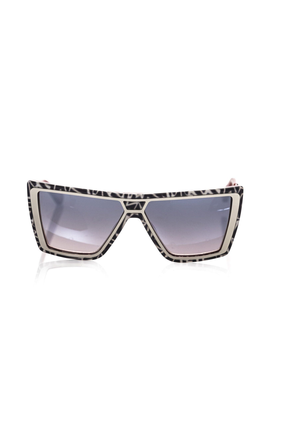Frankie Morello Chic Zebra Pattern Square Women's Sunglasses