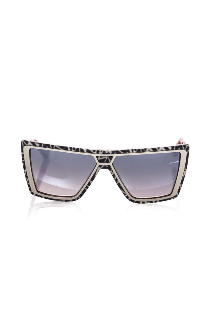 Frankie Morello Chic Zebra Pattern Square Women's Sunglasses