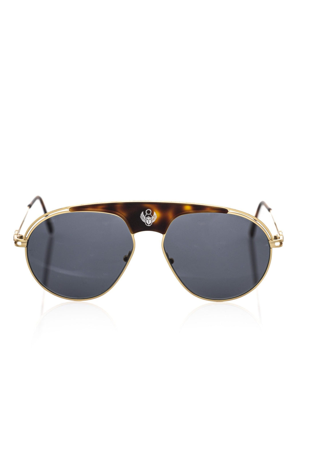 Frankie Morello Elegant Shield Sunglasses with Havana Men's Accent
