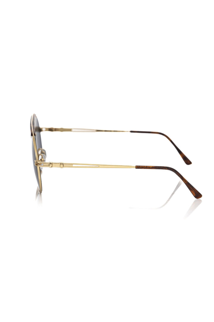 Frankie Morello Elegant Shield Sunglasses with Havana Men's Accent