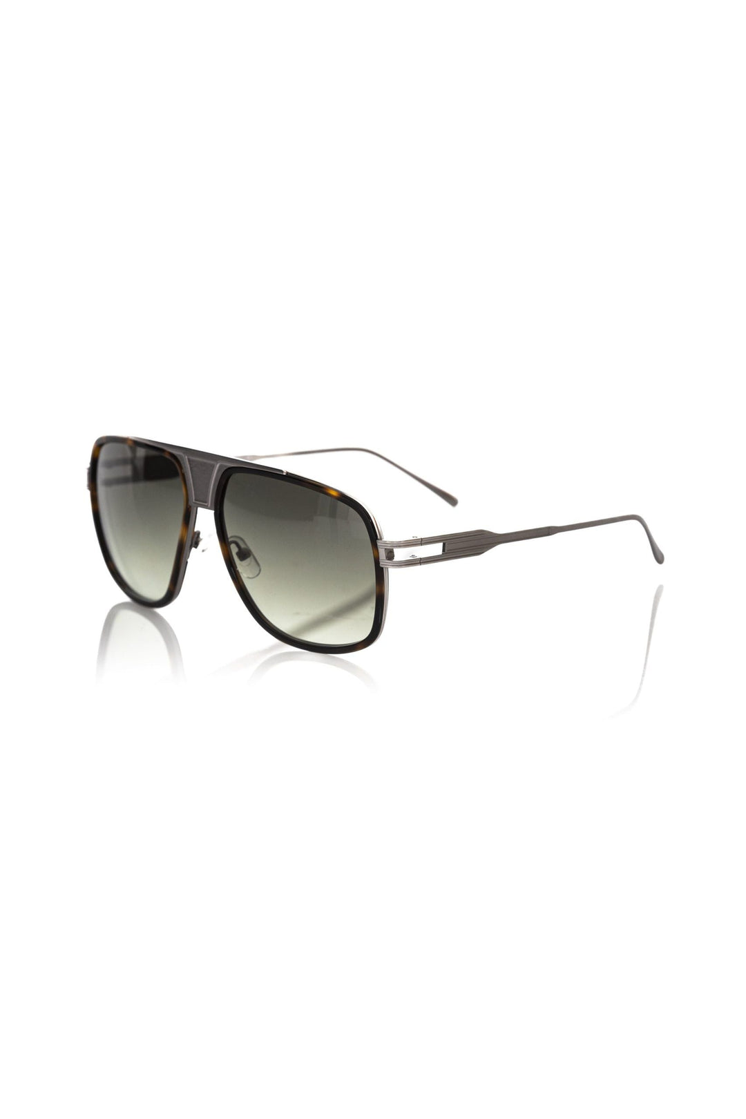 Frankie Morello Elegant Shield Sunglasses with Havana Men's Profile