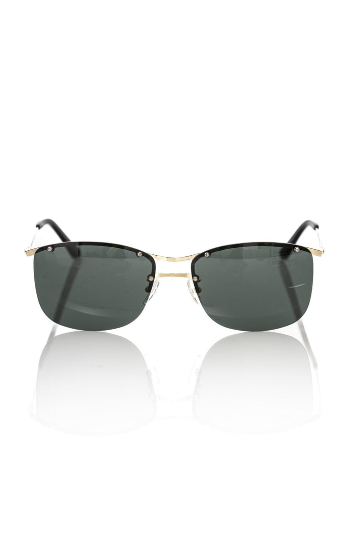Frankie Morello Gold Accent Clubmaster Men's Sunglasses