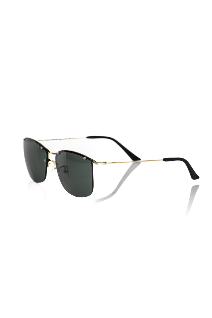 Frankie Morello Gold Accent Clubmaster Men's Sunglasses