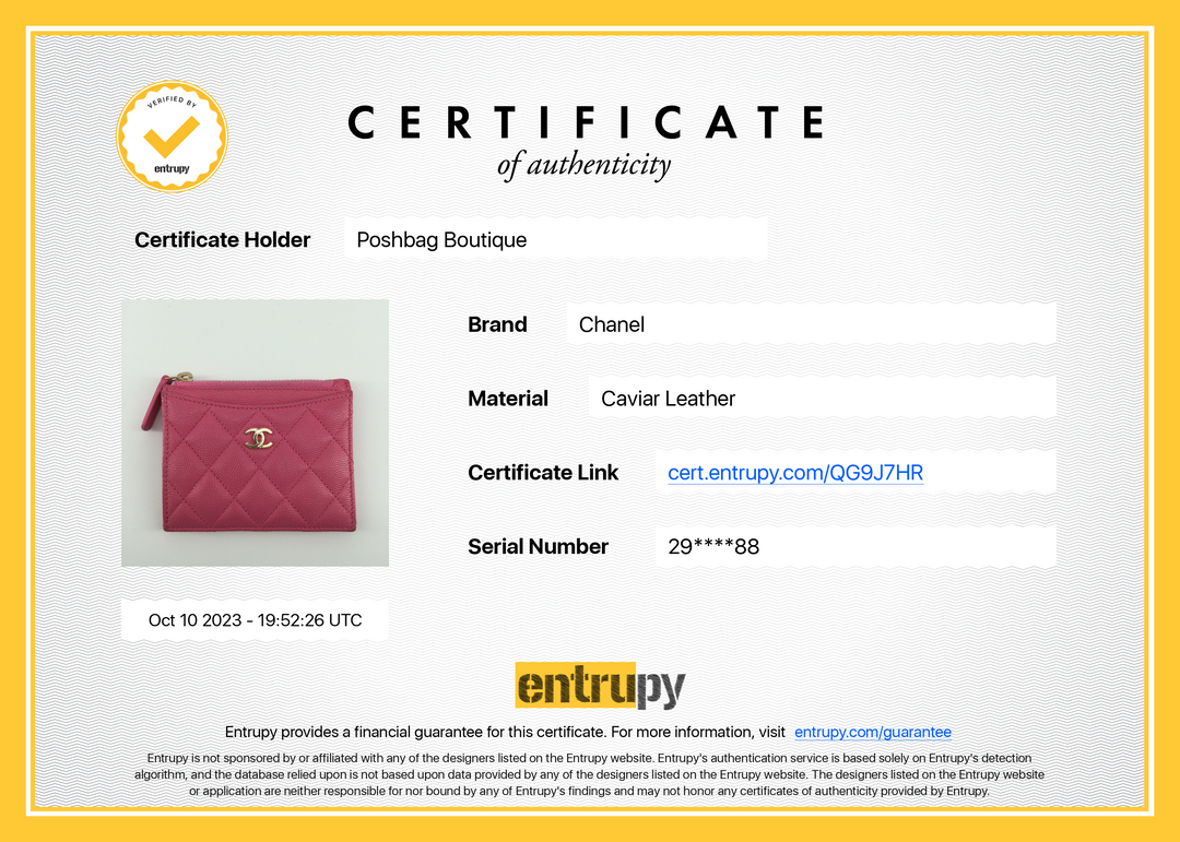 Top Quality Chanel Classic Zip Caviar Leather Cardholder