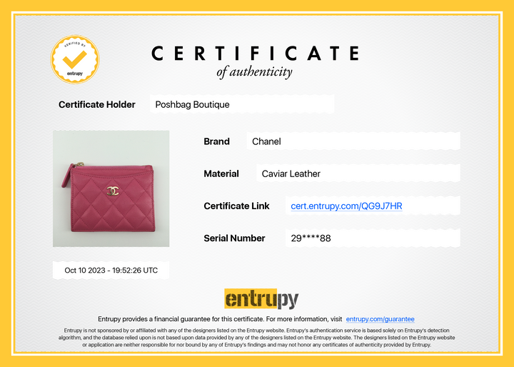 Top Quality Chanel Classic Zip Caviar Leather Cardholder