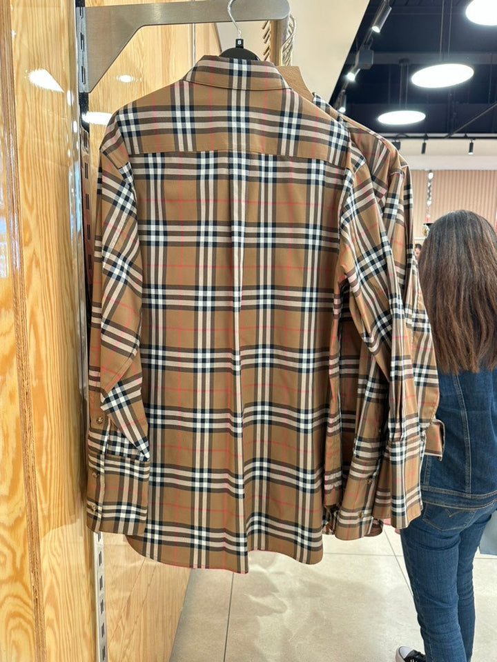 Burberry Ivery Check Shirt Beige Women's Size US6