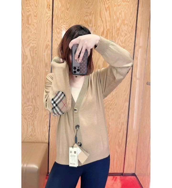 Burberry Dornoch Camel Women's Cardigan Medium