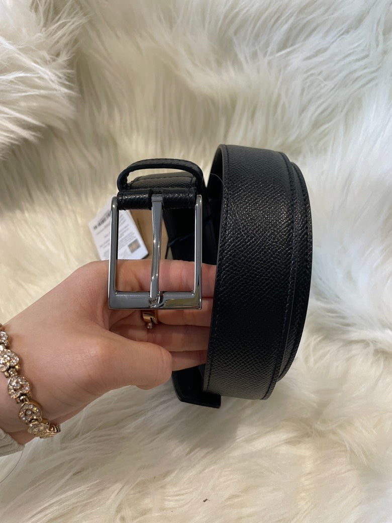 Burberry MB Louis 35 Black Leather Belt