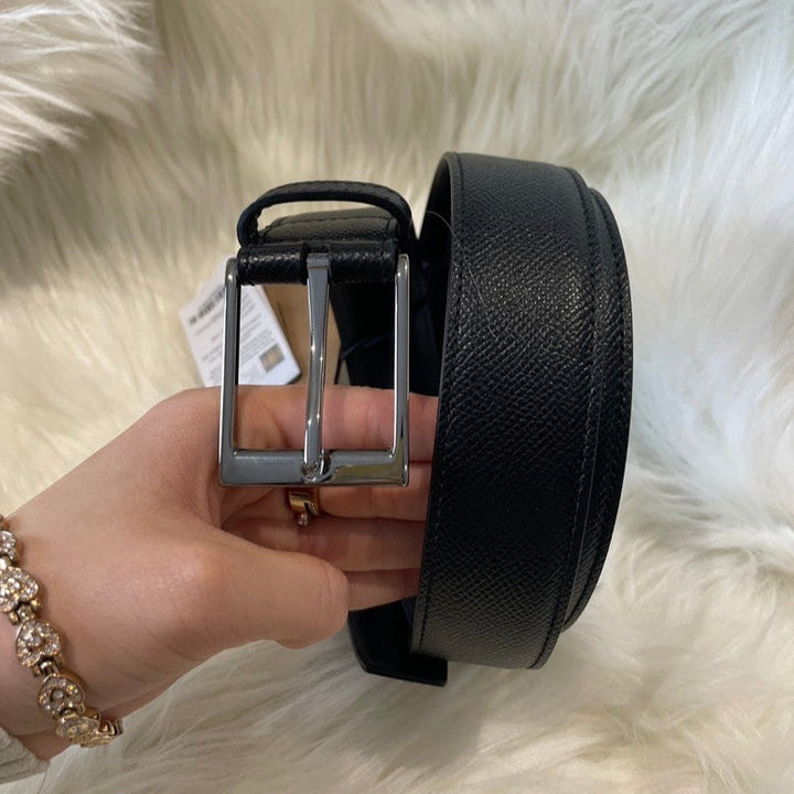 Burberry MB Louis 35 Black Leather Belt