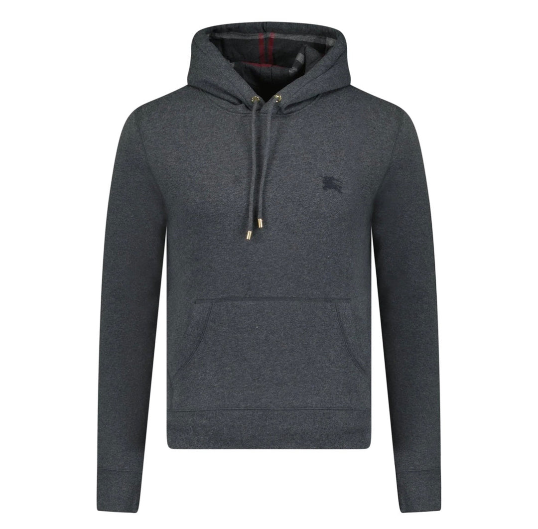 Burberry Clarendon Check Hood Embroidery Sweatshirt Grey XS
