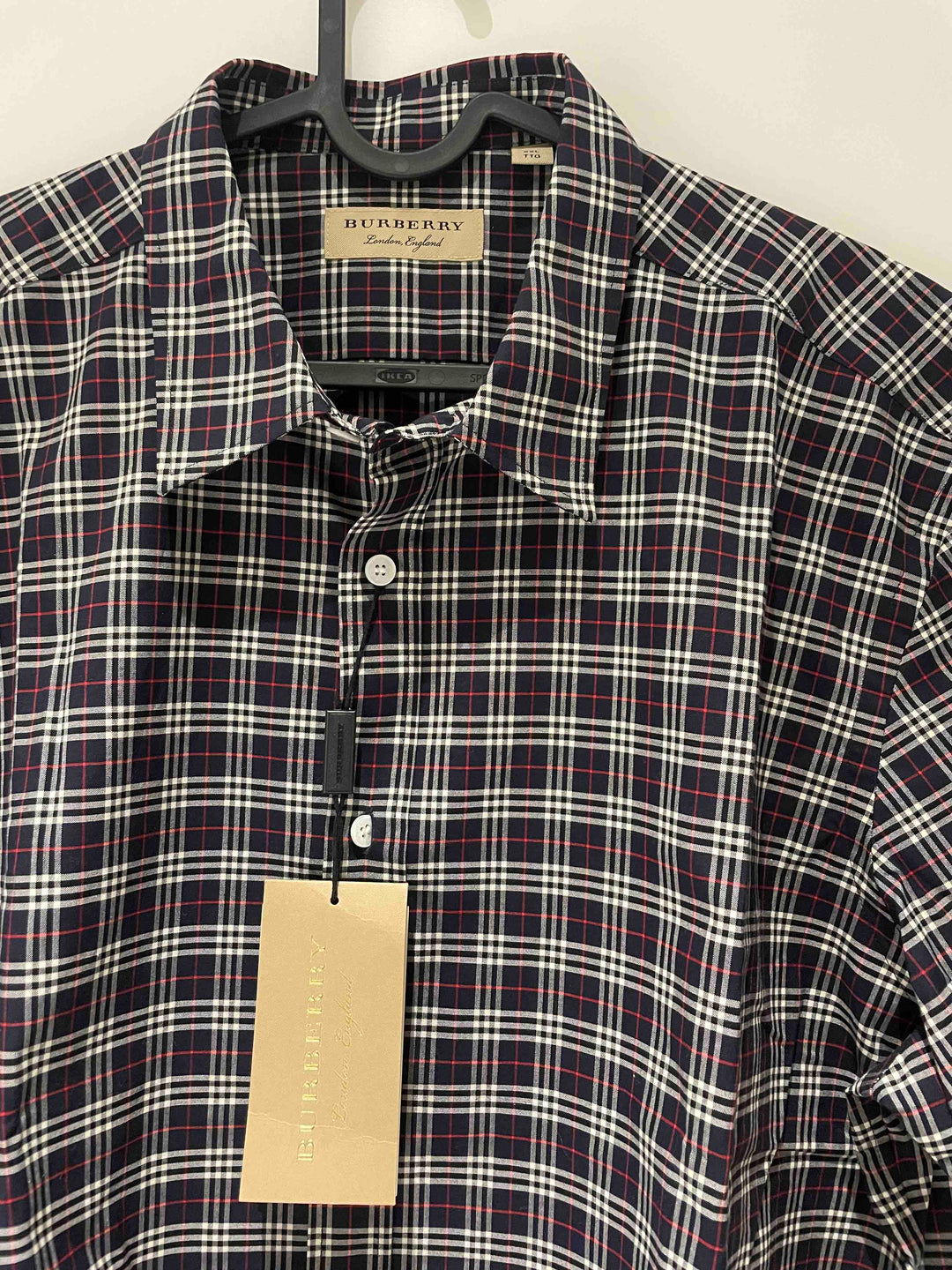 Burberry Edward Navy IP Check Cotton T-Shirt