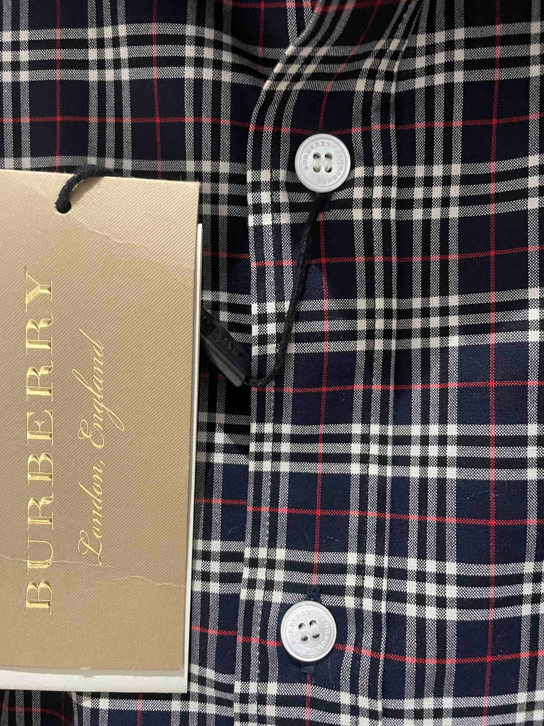 Burberry Edward Navy IP Check Cotton T-Shirt