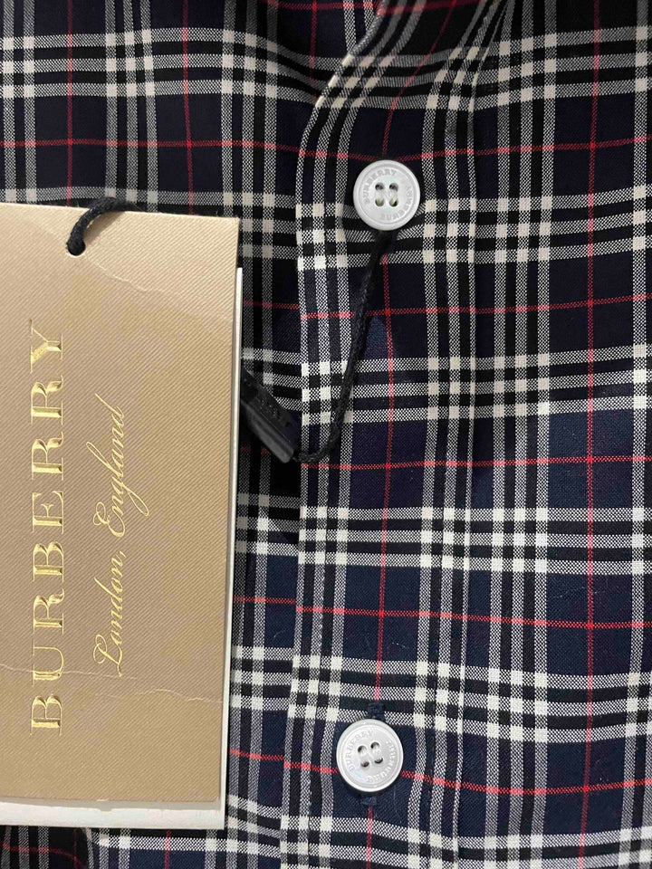 Burberry Edward Navy IP Check Cotton T-Shirt