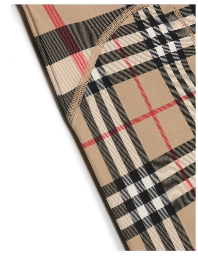Burberry Kids Isabella Check Pattern Archive Beige Leggings 10Y
