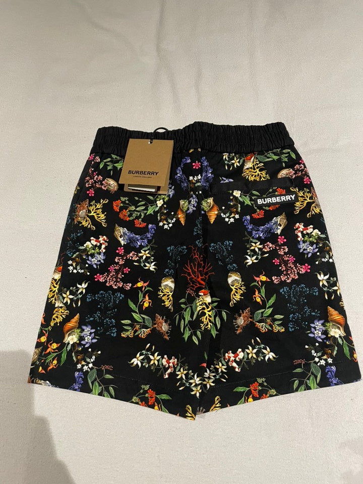 Burberry Kids Roman Coral Black IP Design Shorts 12Y