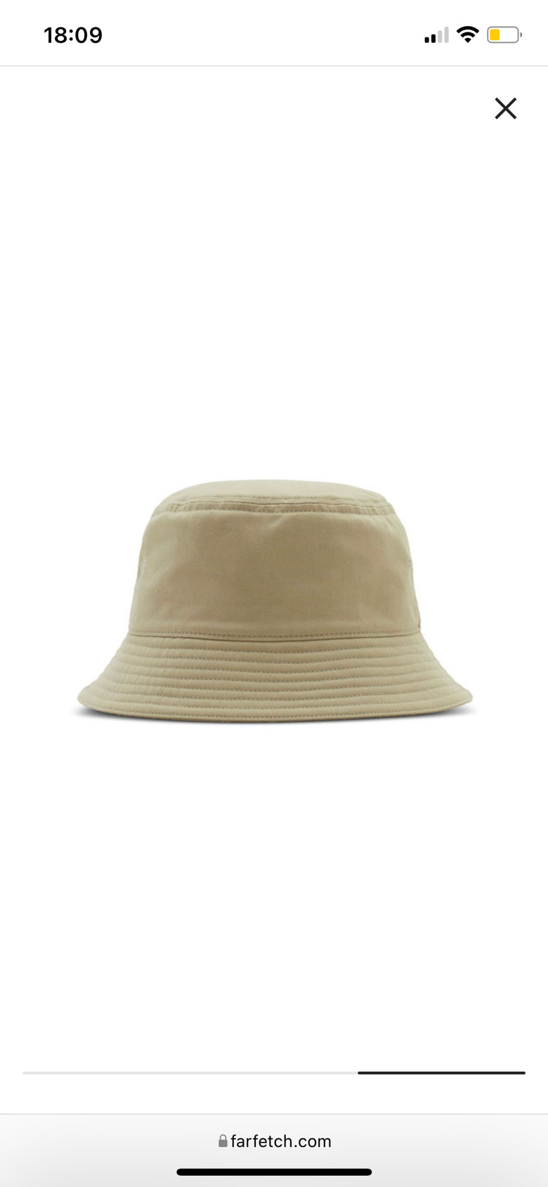 Burberry EKD Cotton Bucket Hat Beige