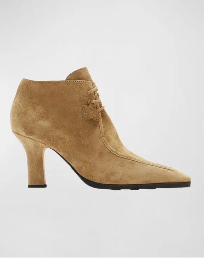 Burberry LF Sovereign Bootie Leather Jute Beige Boots