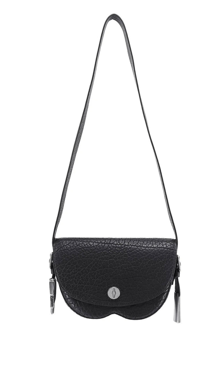 Burberry LL SM Chess Satchel Bag Black Leather Satchel