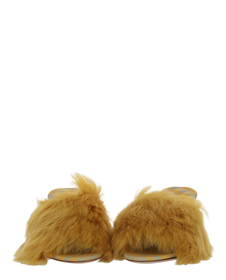 Burberry Jackie Shearling Mules Womens 8077374