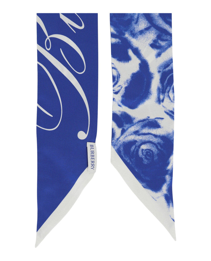 Burberry Rose-Printed Silk Scarf Womens 8079866