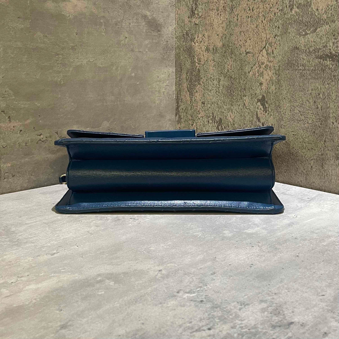 Top Quality Chanel Boy Blue Quilted Leather Flap Bag Medium
