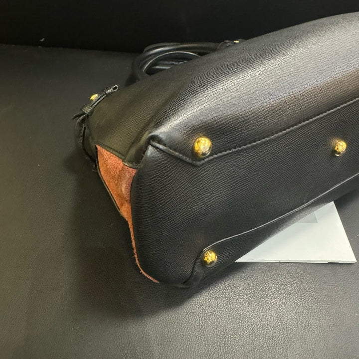 Burberry Black Leather Tote Bag Medium Size