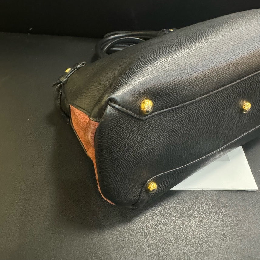Burberry Black Leather Tote Bag Medium Size