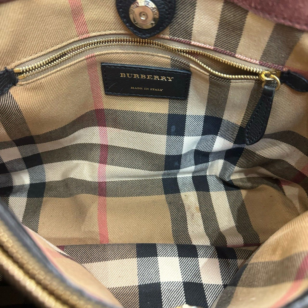 Burberry Black Leather Tote Bag Medium Size