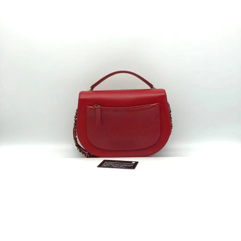 Top Quality Chanel Saddle Bag Red
