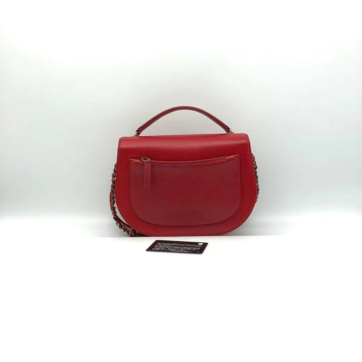 Top Quality Chanel Saddle Bag Red