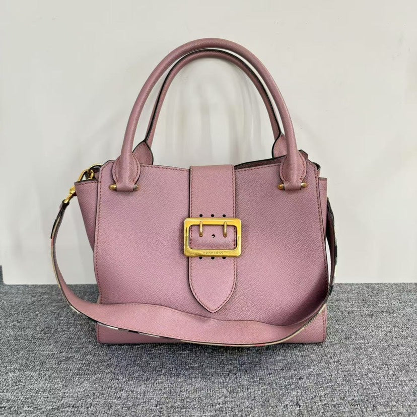 Burberry Belted Buckle Tote Pink Bag