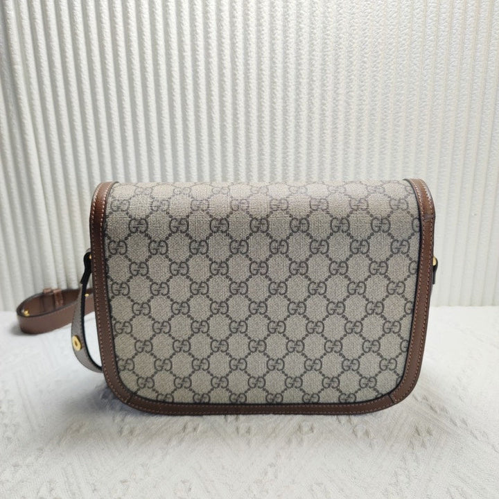 Gucci GG Supreme Monogram Beige Crossbody Bag 11900790