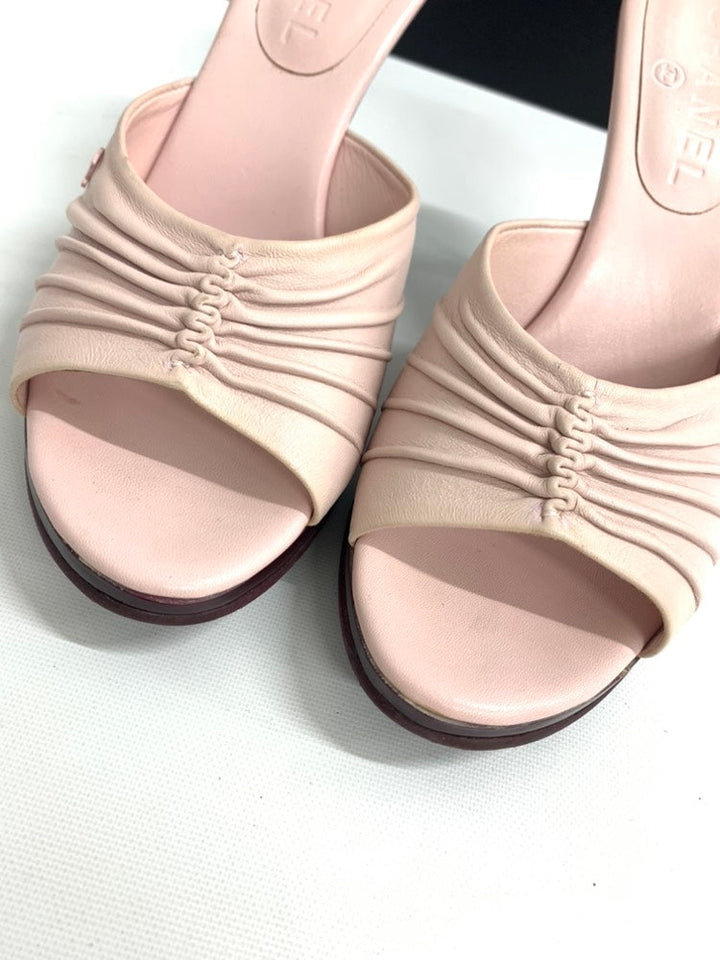 Top Quality Chanel Beige Strappy Sandals