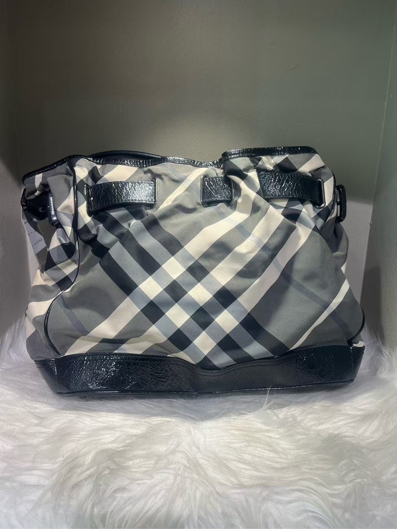 Burberry Check Plaid Black Shoulder Bag