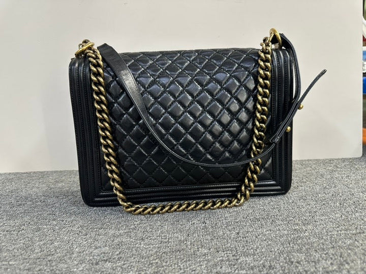 Chanel Boy Bag Black Quilted Shoulder Bag