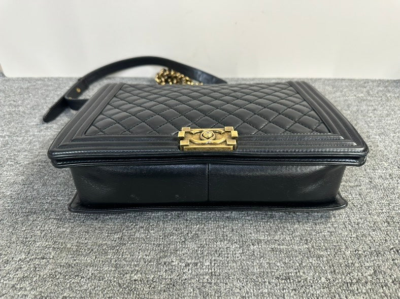 Chanel Boy Bag Black Quilted Shoulder Bag