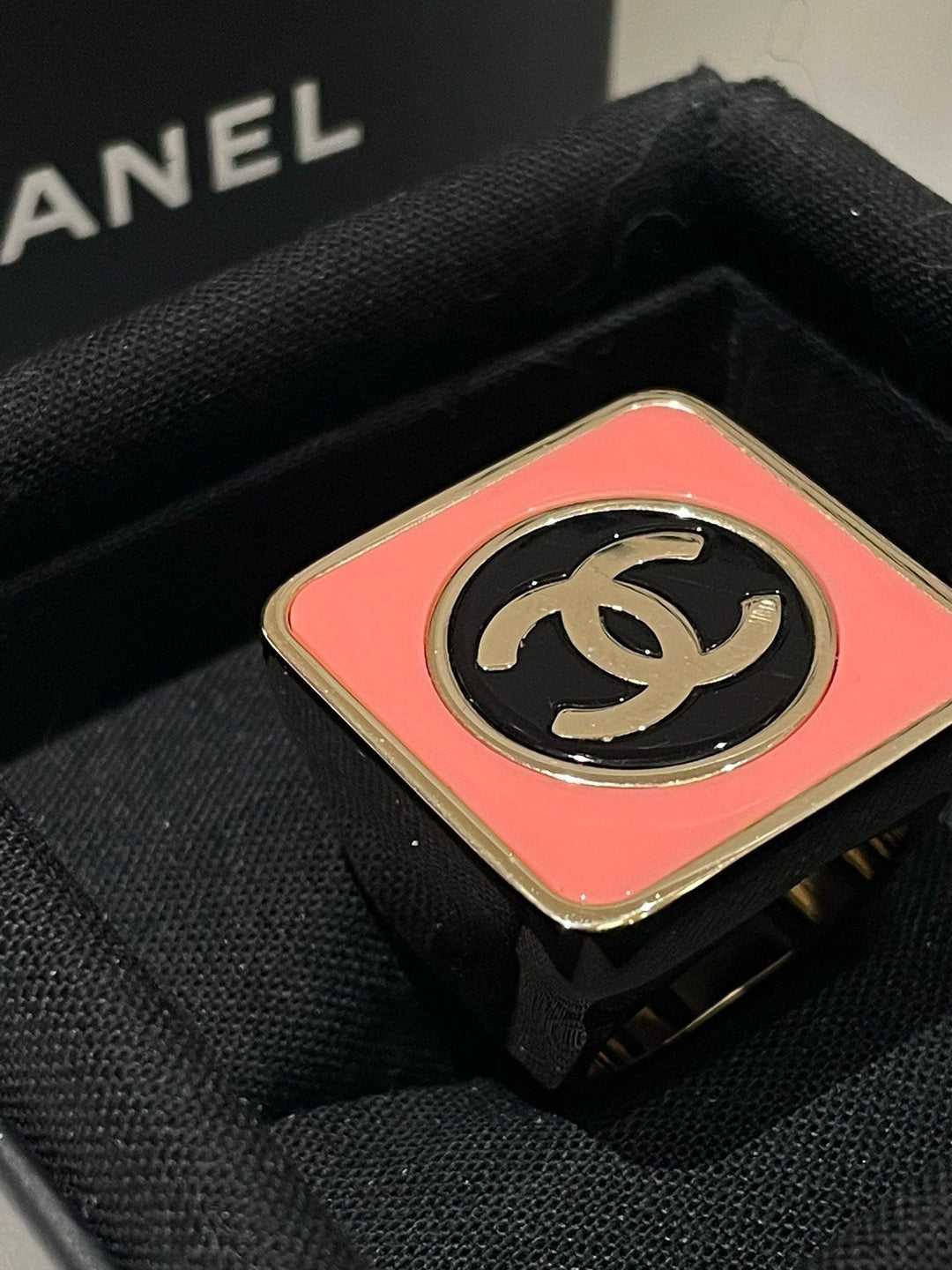 Chanel 23C Ring Pink Gold Ring Size 7