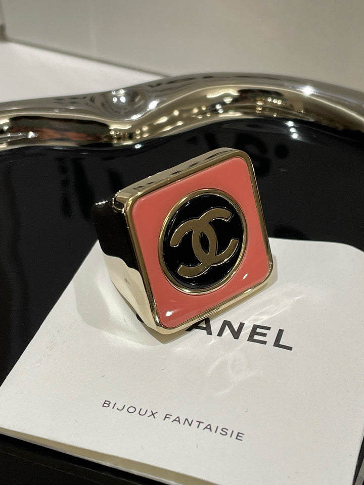 Chanel 23C Ring Pink Gold Ring Size 7