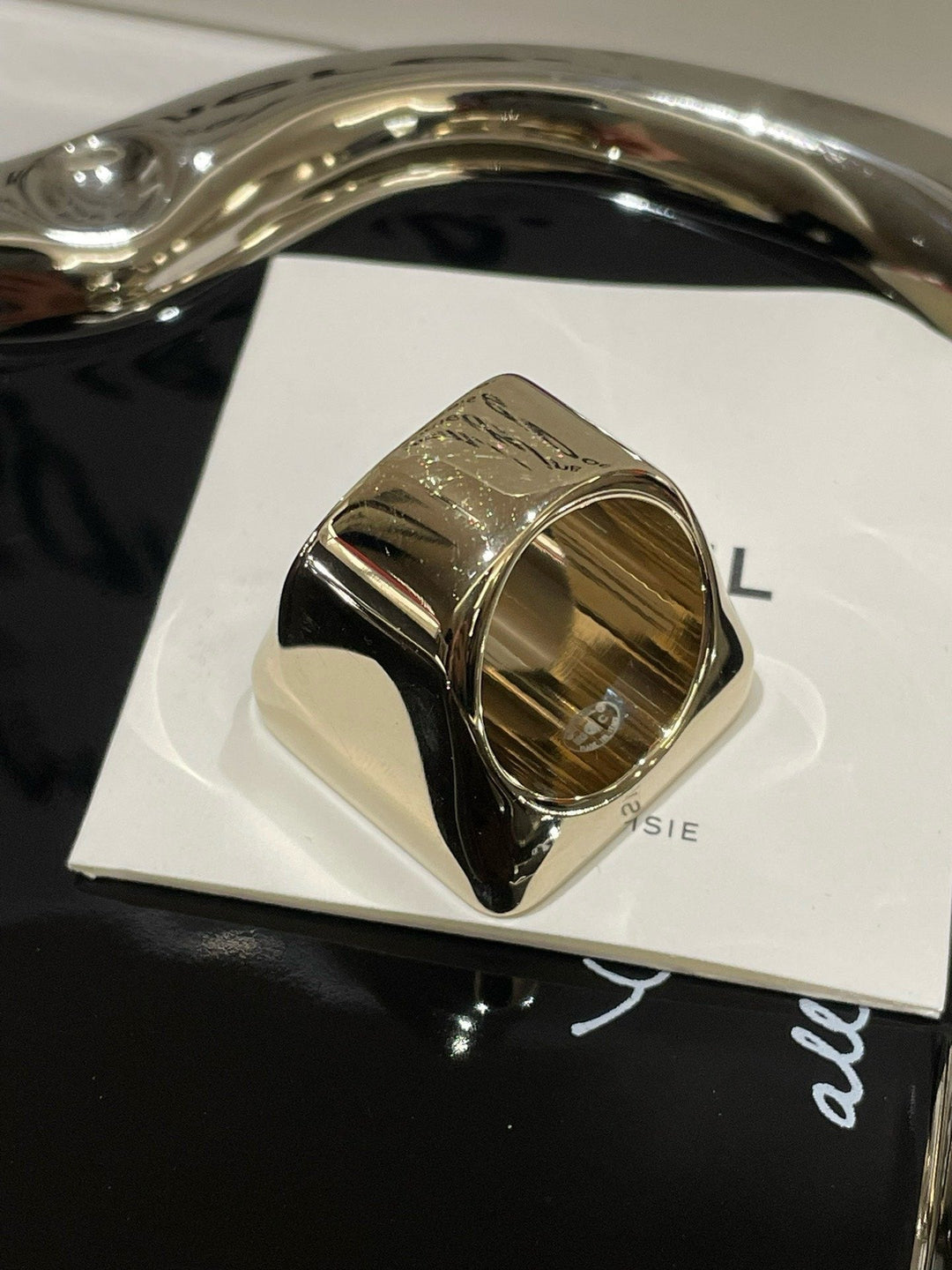 Chanel 23C Ring Pink Gold Ring Size 7