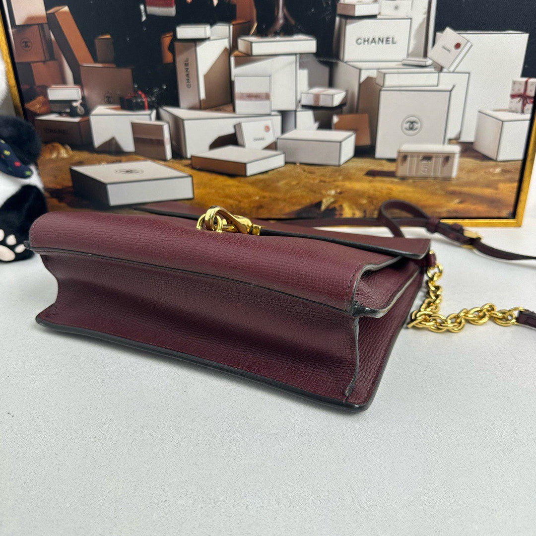 Burberry Vintage Burgundy Crossbody Bag -  Designer Handbag 12010222