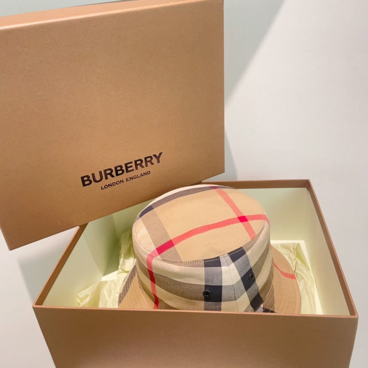Burberry Vintage Check Bucket Hat Beige OS