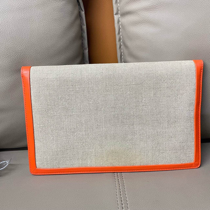 New  Top Quality Celine Clutch in Orange Canvas