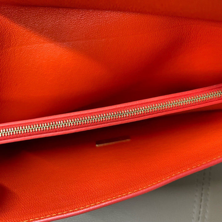 New  Celine Clutch in Orange Canvas