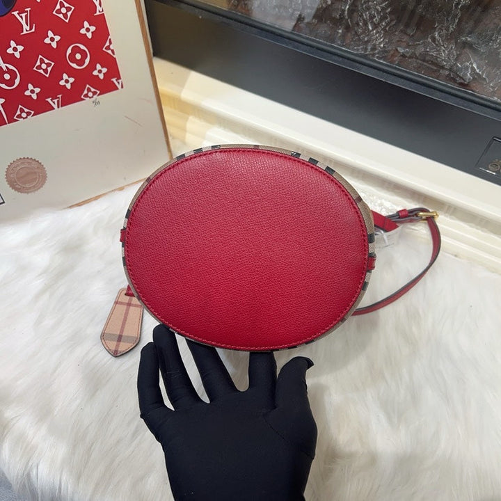 Burberry Vintage Check Beige Bucket Bag