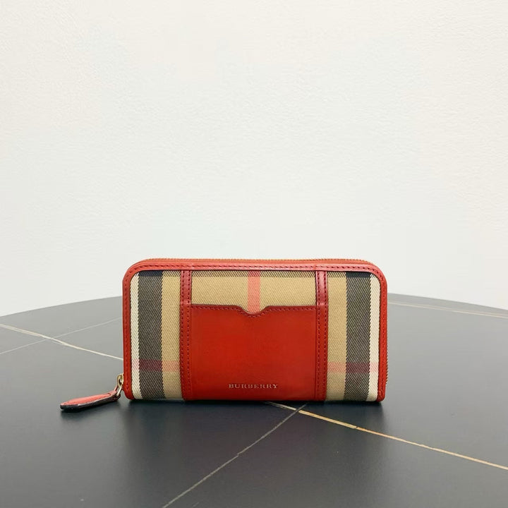 Burberry Haymarket Red Plaid Wallet