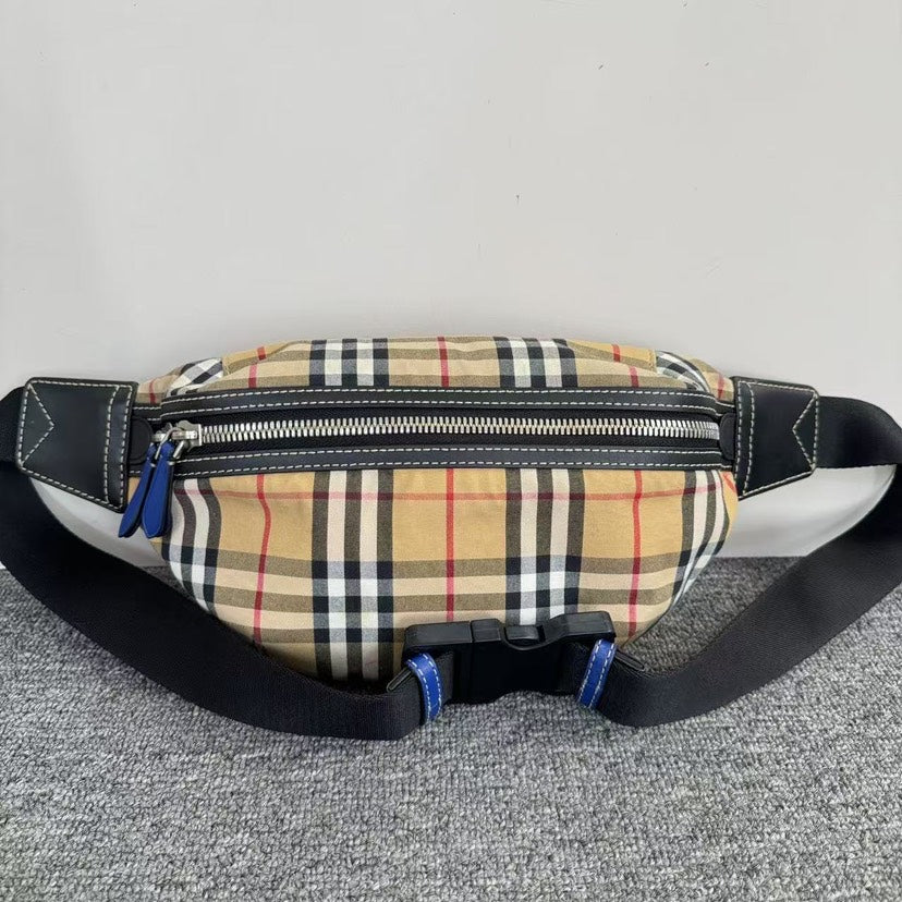 Burberry Vintage Check Beige Belt Bum Bag